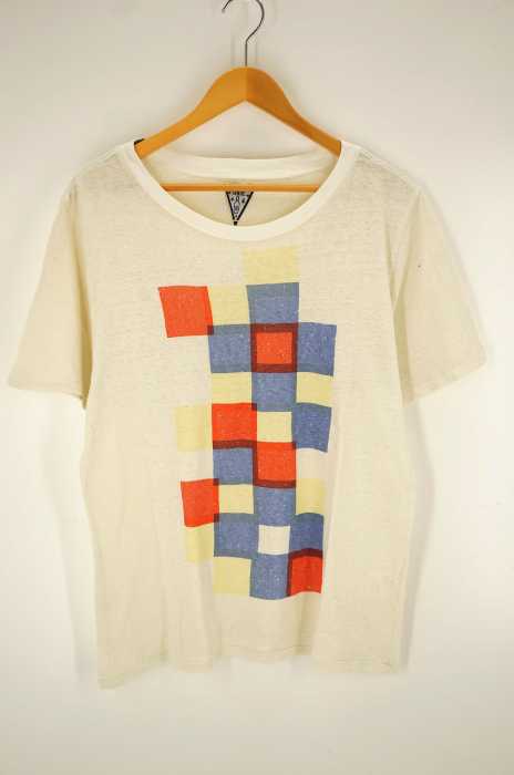 VIA SPARE（ヴィアスペア） シルク混総柄Tシャツ メンズ トップス