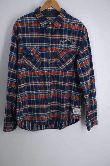 AVIREX(アヴィレックス) SLAB CHECK WORK SHIRT チェックボタンシャツ メンズ トップス