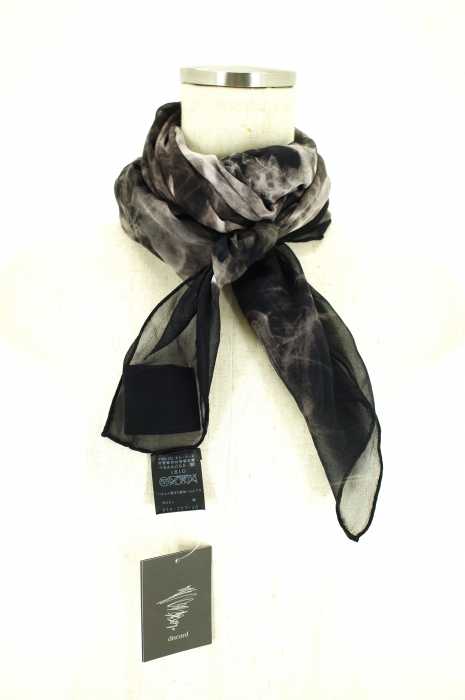 discord Yohji Yamamoto（ディスコード ヨウジヤマモト） 14AW  スモークプリントスカーフ レディース ファッション雑貨