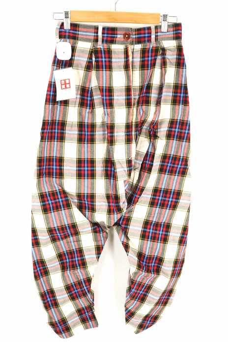 Vivienne Westwood RED LABEL （ヴィヴィアンウエストウッドレッドレーベル） 立体裁断 チェック柄パンツ レディース パンツ