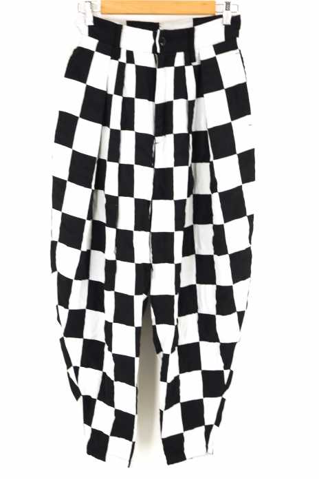 LIMI feu （リミフゥ） 2タックブロックチェックサルエルパンツ レディース パンツ