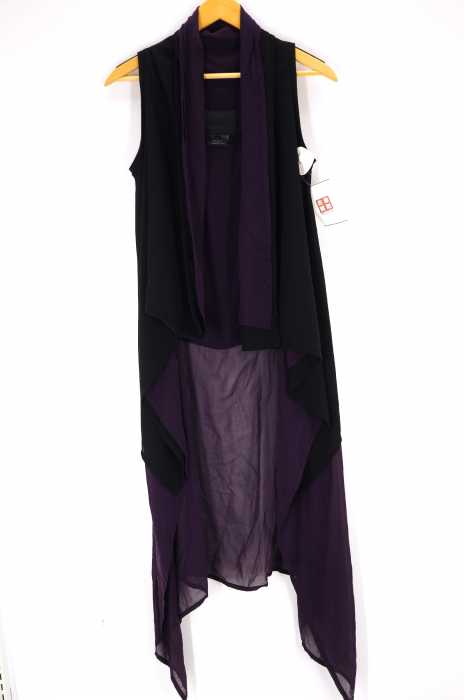 maaike(フルギ) バイカラーシルクシフォンカーディガン レディース トップス