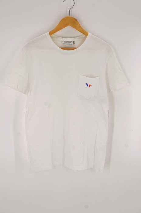 maison kitsune (メゾンキツネ) トリコロールフォックスミニパッチポケット付き メンズ トップス