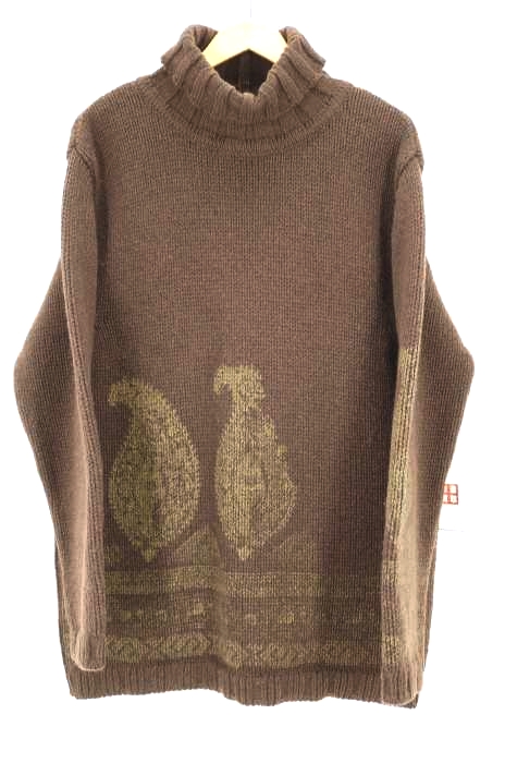 DRIES VAN NOTEN(ドリスヴァンノッテン) Made in UK 総柄タートルネックウールセーター メンズ トップス
