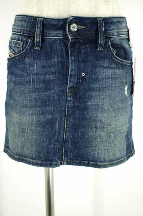 DIESEL (ディーゼル) ダメージ加工デニムショートスカート レディース スカート