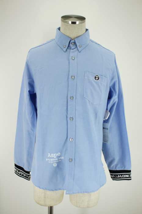 A BATHING APE (アベイシングエイプ) カモ柄切替オックスフォードBDシャツ メンズ トップス
