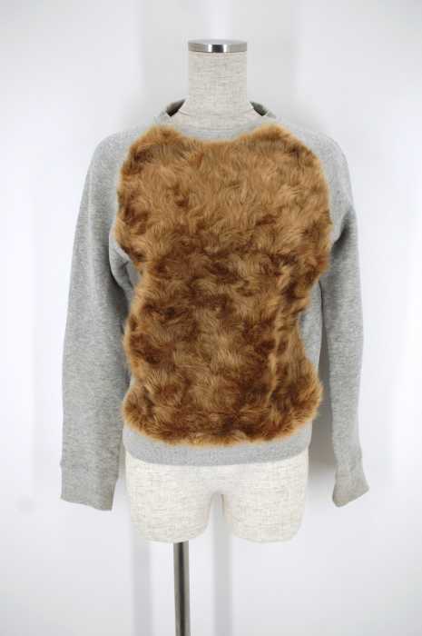 MUVEIL × Muguet Fifth Avenue () クルーネックファー付きスウェットトップス レディース トップス