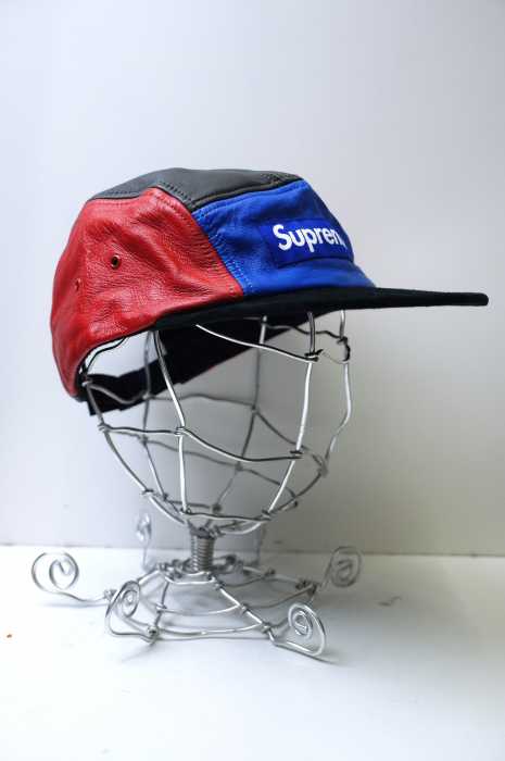 Supreme (シュプリーム) レザー切替キャップ メンズ 帽子