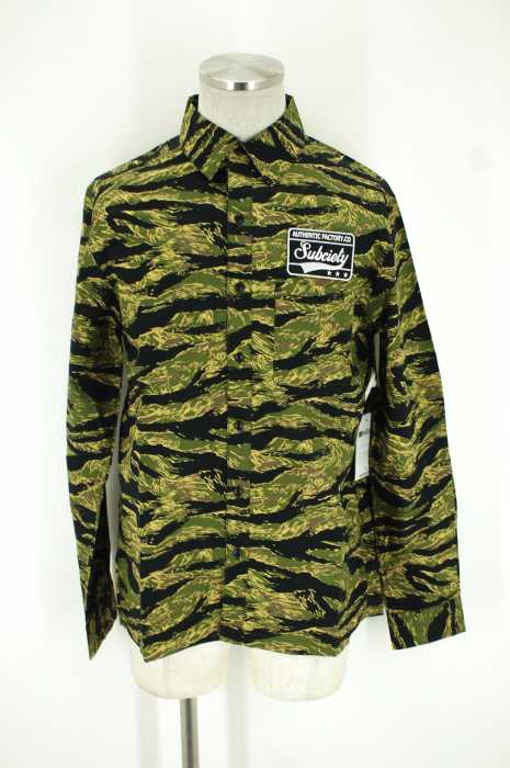 Subciety （サブサエティ） カモ柄ワークシャツ メンズ トップス