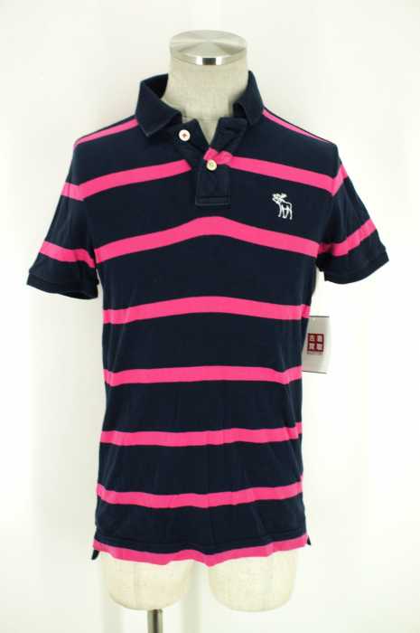 Abercrombie & Fitch (アバクロンビーアンドフィッチ) ボーダーポロシャツ メンズ トップス