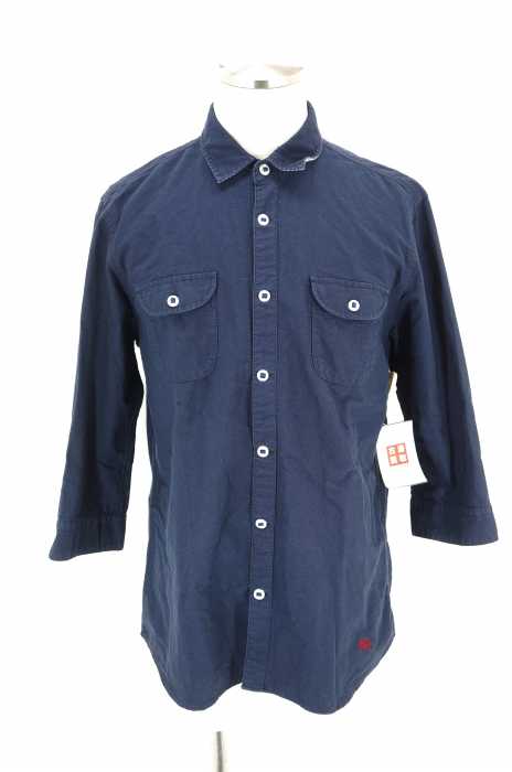 BURBERRY BLACK LABEL （バーバリーブラックレーベル） 七分袖コットンシャツ メンズ トップス