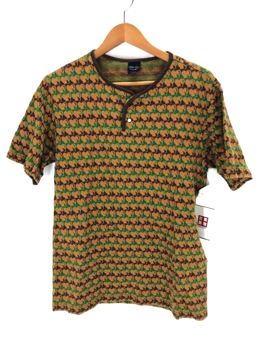 NUMBER (N)INE(ナンバーナイン) ヘンリーネック総柄Tシャツ メンズ トップス