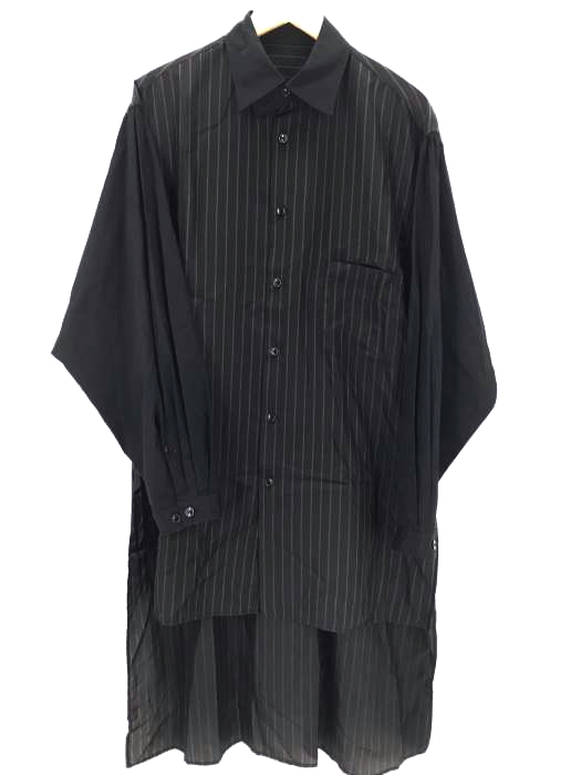 Yohji Yamamoto POUR HOMME（ヨウジヤマモトプールオム） Striped Cupro Staff Shirt メンズ トップス