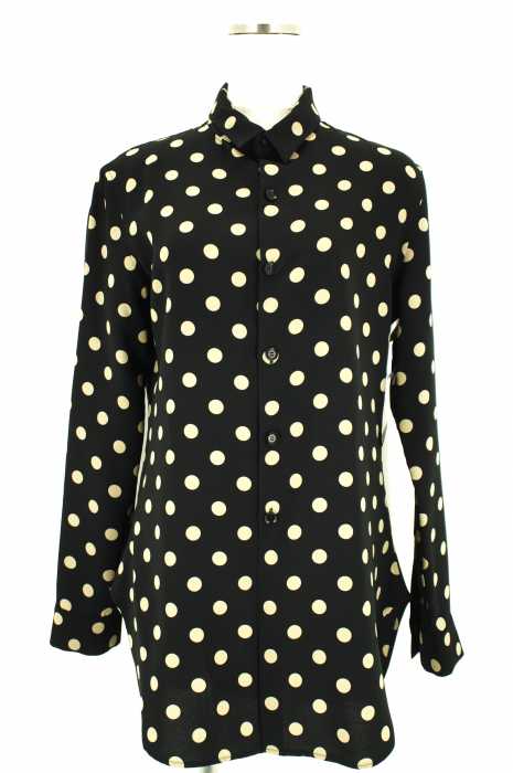 YOHJI YAMAMOTO NOIR （ヨウジヤマモトプリュスノアール） 14AW ドット柄ボタンシャツ レディース トップス
