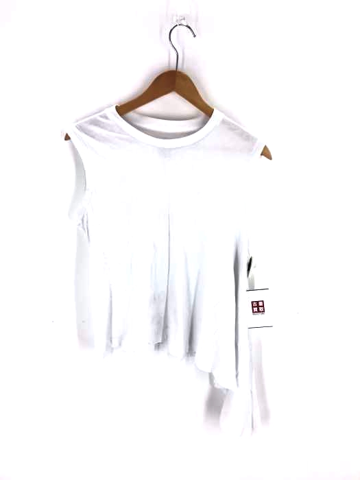 MM6 Maison Margiela（エムエムシックス メゾンマルジェラ） アシンメトリーノースリーブカットソー レディース トップス