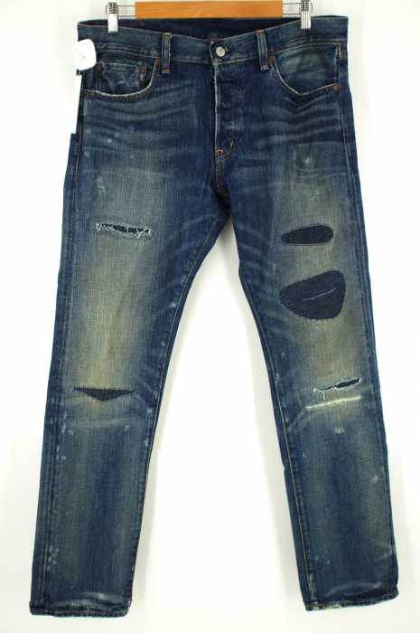 DENIM & SUPPLY RALPH LAUREN (デニムアンドサプライ ラルフローレン) リペア加工デニムパンツ メンズ パンツ