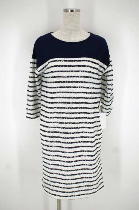 UNITED ARROWS green label relaxing （ユナイテッドアローズグリーンレーベルリラクシング） ボーダー切替レーストップス レディース トップス