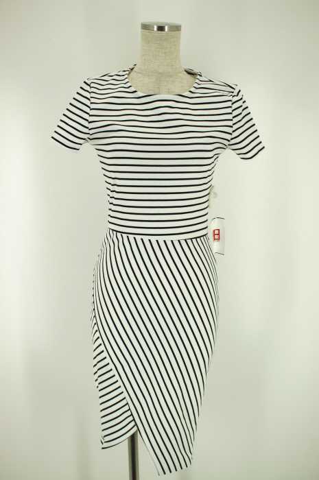 ZARA trafaluc () ボーダー柄半袖ワンピース レディース ワンピース