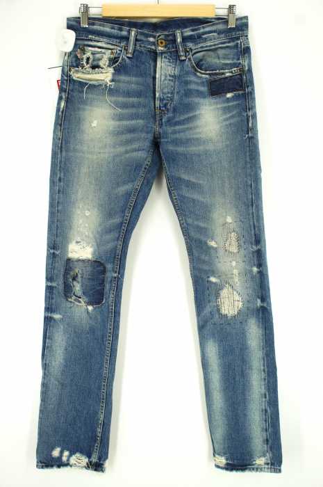 Denim & Supply Ralph Lauren （デニム & サプライ ラルフ ローレン） SPENCER　SLIM　クラッシュ加工デニムパンツ メンズ パンツ