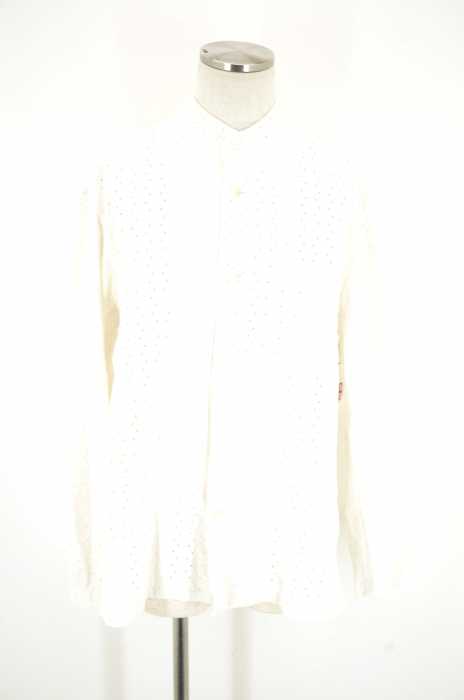 ISSEY MIYAKE MEN (イッセイミヤケメン) バンドカラーレースシャツ メンズ トップス