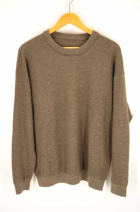 crepuscule （クレプスキュール） wool waffle crewneck P/O メンズ トップス