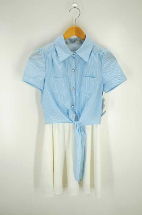 CECIL McBEE（セシルマクビー） ストライプシャツ切替ワンピース レディース ワンピース