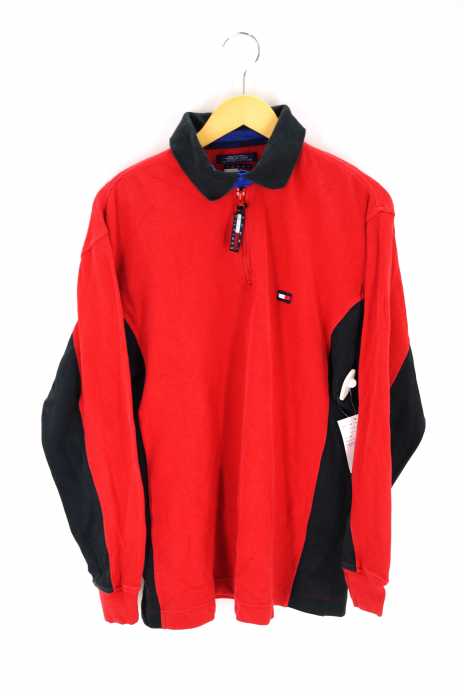 TOMMY HILFIGER （トミーヒルフィガー） ハーフジップロングポロ メンズ トップス