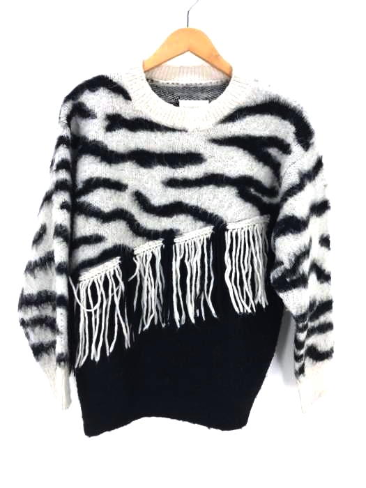 AMERI（アメリ） FRINGE ZEBRA KNIT レディース トップス