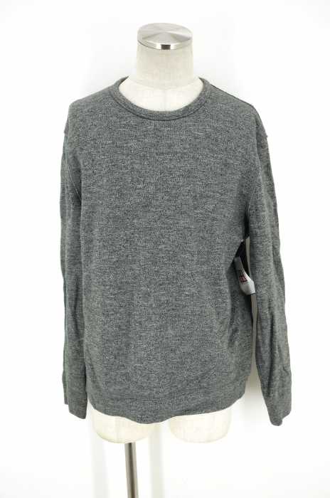 T by Alexander Wang (ティーバイアレキサンダーワン) 裏起毛コットン×アクリルクルーネックスウェットトレーナー メンズ トップス