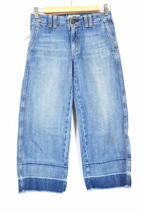 CURRENT ELLIOTT (カレントエリオット) クロップドトラウザーカットオフデニムパンツ レディース パンツ