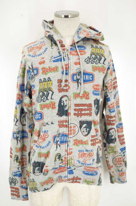 HYSTERIC GLAMOUR （ヒステリックグラマー） SUPER HYSTERIC総柄　パーカー メンズ トップス