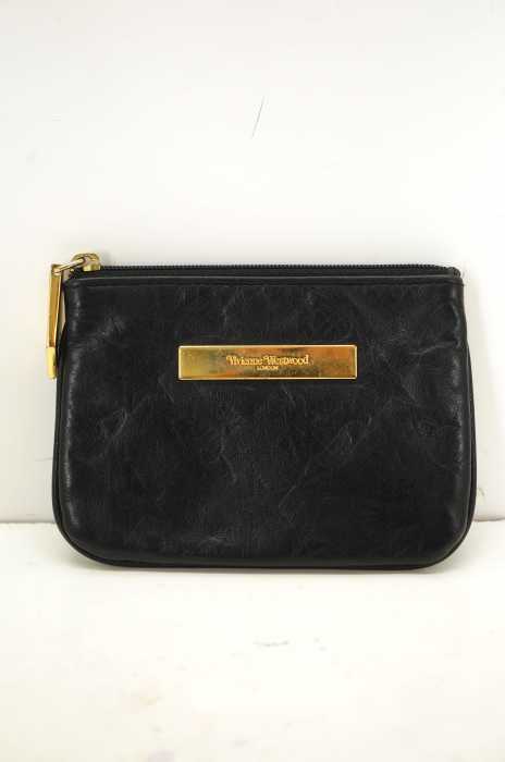 Vivienne Westwood (ヴィヴィアンウエストウッド) エンボスロゴレザーコインケース ポーチ メンズ 財布・ケース