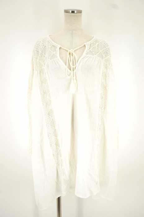 ZARA BASIC （ザラベーシック） レース切替トップス レディース トップス