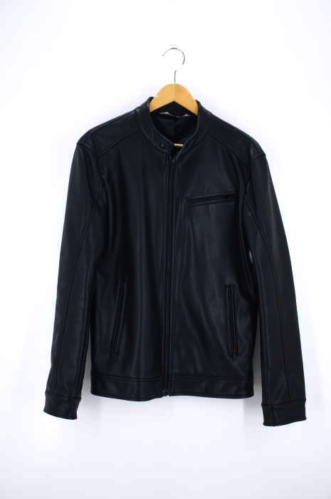 ZARA MAN（ザラマン） フェイクレザーシングルライダースジャケット メンズ アウター