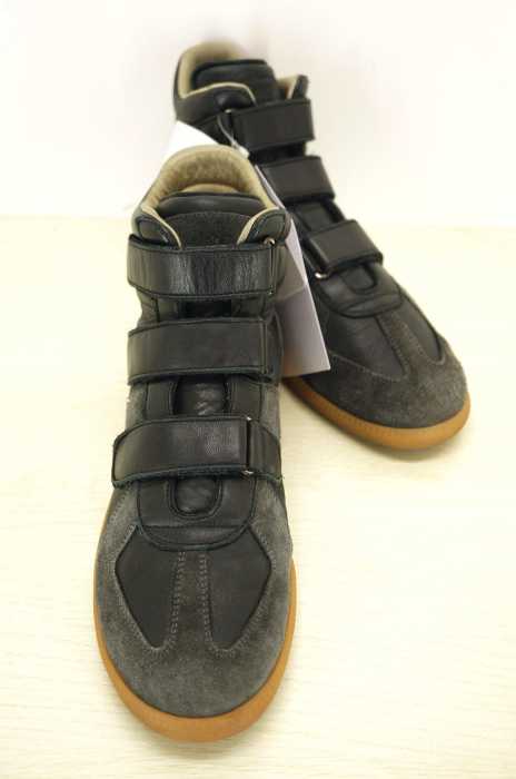 Martin Margiela(マルタンマルジェラ) 22 ベルクロハイカットスニーカー スウェード×スムースレザー メンズ シューズ