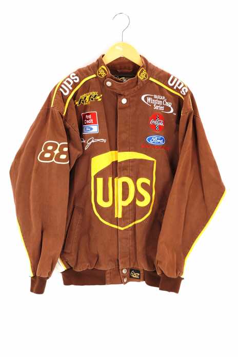 USED古着 (ユーズドフルギ) スタンドカラーブルゾン ロゴパッチ メンズ アウター