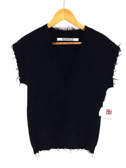 PERVERZE（パーバーズ） Crash Wide Knit Vest レディース トップス