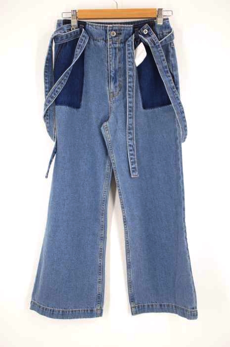 IENA SLOBE(イエナスローブ) LE DENIM サスペンダーワイドパンツ レディース パンツ