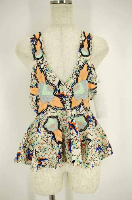 alice McCALL () 刺繍入り総柄ノースリーブカットソー レディース トップス