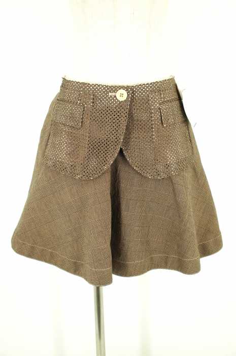 Sacai（サカイ） パンチングデザイングレンチェック レディース スカート
