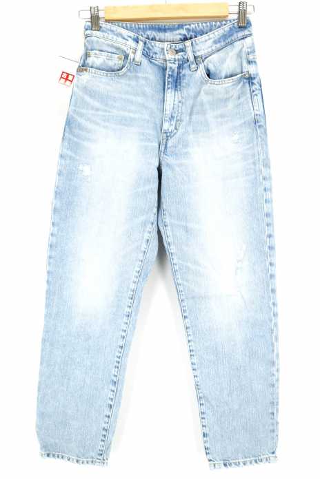 HYSTERIC GLAMOUR （ヒステリックグラマー） 17AW USED加工デニム ハイライズテーパードPT  リメイクテーパードデニムパンツ レディース パンツ