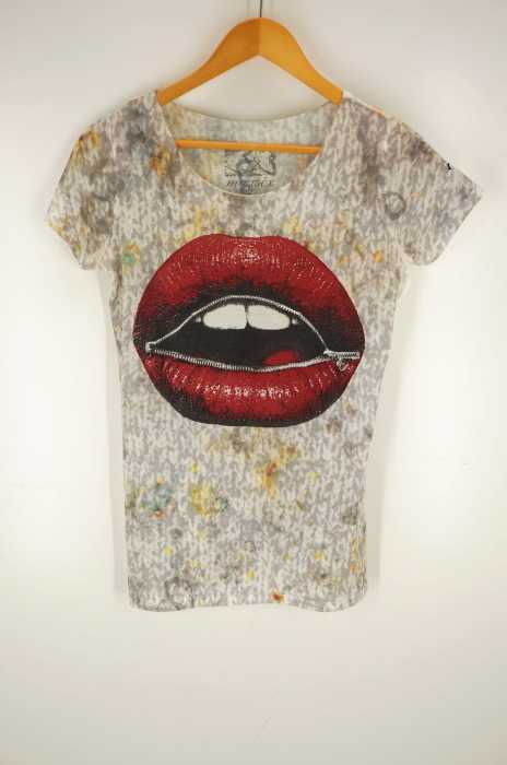 maxsix（マックスシックス） リッププリント総柄Tシャツ メンズ トップス