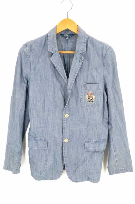 Polo by RALPH LAUREN （ポロバイラルフローレン） エンブレム デニム シャンブレー メンズ アウター