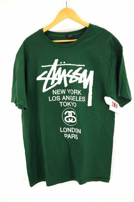 STUSSY （ステューシー） ワールドツアー ロゴプリント半袖Tシャツ メンズ トップス