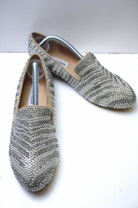 STEVE MADDEN (スティーブマデン) CONNCORD ラインストーンフラットシューズ レディース シューズ