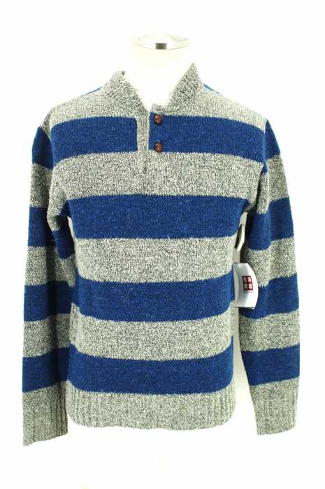 CALEE（キャリー） 15AW　ボーダー柄ヘンリーネックニットトップス メンズ トップス
