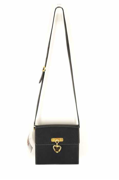 MOSCHINO（モスキーノ） ビンテージ  オールドモデル  ハートMチャームレザーショルダーバッグ レディース バッグ