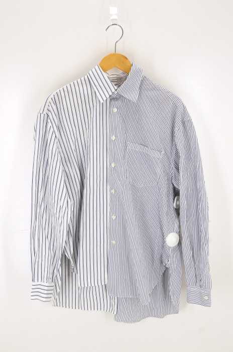Name. （ネーム） ASYMMETRIC STRIPED SHIRT メンズ トップス