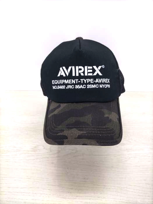 AVIREX（アヴィレックス） ロゴ刺繍 メッシュキャップ メンズ 帽子