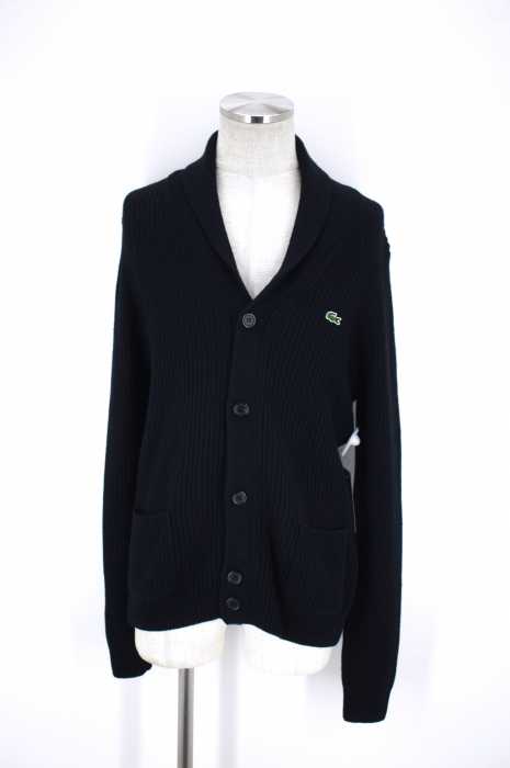 LACOSTE (ラコステ) ショールカラーリブ編みニットカーディガン メンズ トップス